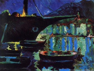 Port de Cadaques Nuit surréaliste Peinture à l'huile